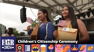 Childrens Citizenship Ceremony – Fair 2024 [upl. by Ahsanat714]