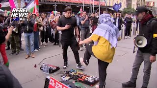 FULL VIDEO Buskers ATTACKED by antiIsrael hate mob [upl. by Ymas]