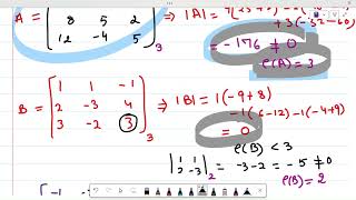 Matrices Linear Algebra  Rank of a Matrix  Minor Method  Part7 [upl. by Humo]