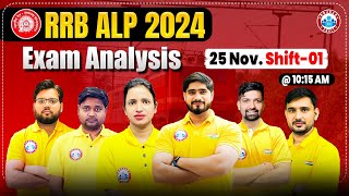 RRB ALP Exam Analysis 2024  25 Nov 1st Shift Exam Review  RRB ALP CBT01 Paper Solution By RWA [upl. by Alleuqram483]