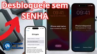 Como desbloquear iPhone indisponível ou Desbloquear ID Apple sem a SENHA 2024 TODOS OS MODELOS [upl. by Laeynad]