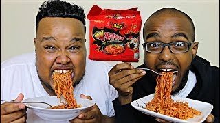 EXTREME NUCLEAR SPICY RAMEN NOODLES CHALLENGE [upl. by Eneloj]