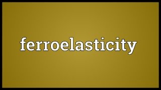 Ferroelasticity Meaning [upl. by Onid]