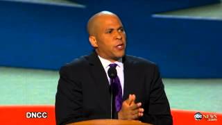 Cory Booker DNC Speech 2012 Fires Up Democratic National Convention Gets Standing Ovation [upl. by Elman]