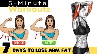 5 Minute Simple FLABBY ARMS Workout ✔ ANYONE CAN DO IT [upl. by Ybor668]