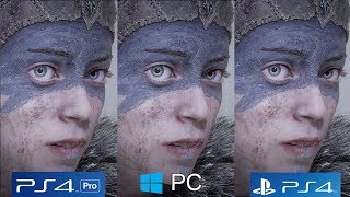 Hellblade Senuas Sacrifice Graphics Analysis  PS4 vs PS4 Pro vs PC [upl. by Nauqal]