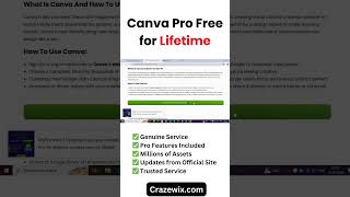 Canva Pro Free Lifetime 2024  Free Canva Pro Lifetime  How To Get Canva Pro Free [upl. by Dylan963]