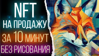 Как создать NFT с нуля без умения рисовать и как разместить НФТ на продажу в OpenSea за 10 минут [upl. by Nellir323]