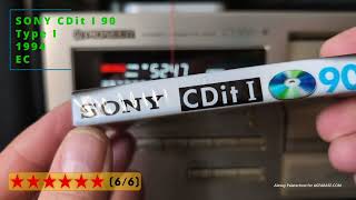 Sony CDit I 90 Type I EC 1994 Test for agfabasfcom [upl. by Terej520]