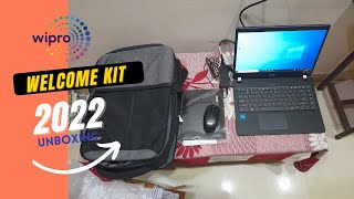 Wipro welcome kit for fresher  wipro laptop  unboxing  wipro hiring 2022 [upl. by Alyam586]