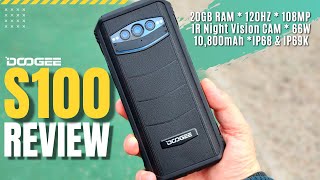 DOOGEE S100 Review Up to 20GB of RAM 120Hz 108MP IR Night Vision CAM 66W charging IP68 amp IP69K [upl. by Petronia]