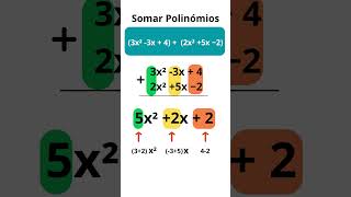 Soma de Polinómios polinómios matemática shorts [upl. by Annodahs]