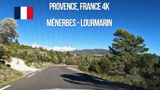 Driving in Provence France from Ménerbes to Lourmarin [upl. by Mahan]