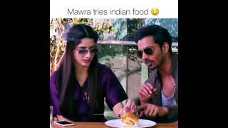 Mawra Hocane Tried Indian Food Mawra in India [upl. by Wilkens]