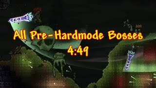 WR Terraria all preHardmode Bosses in 449 Seeded Glitched [upl. by Trinee]