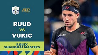 Casper Ruud vs Aleksandar Vukic Highlights  2024 Shanghai Masters Round 2 PS5 Gameplay [upl. by Wie]