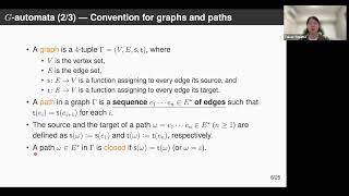 WoG 2024 Talk 26 Takao Yuyama  Groups Whose Word Problems Are Accepted by Abelian GAutomata [upl. by Nalim]