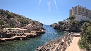 Menorca Walking Tour Spain 4K Cala En Forcat Beach and Hotel Globales Almirante Farragut Binimar [upl. by Ennaeus]