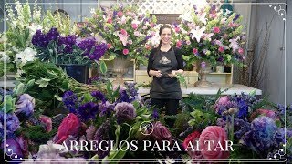 Como hacer arreglos de flores para un altar [upl. by Eceela]