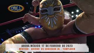 CMLLFINAL TORNEO INCREÍBLE DE PAREJAS  MÍSTICOAVERNO VS SOBERANO JRTEMPLARIOA MEXICO170223 [upl. by Bresee]