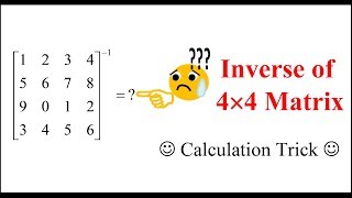 Inverse of 4x4 Matrix fx570ES [upl. by Atirahs]