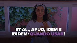 et al apud idem e ibidem QUANDO USAR [upl. by Coffin256]