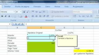 Calculo de Hipotecas y Prestamos con Excel 13 con Ampliador [upl. by Kevyn326]