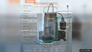 VEVOR Sump Pump 12 HP 3960 GPH Submersible Cast Iron Water Pump Review [upl. by Vedis184]