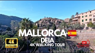 Mallorca 🇪🇸 Magical Historic Deia Town  4K Walking Tour 🏡🌴 [upl. by Beckett]