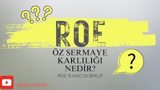 ROE NEDİR ÖZ SERMAYE KARLILIĞI KAÇ OLMALI ÖZ SERMAYE KARLILIĞINI NASIL BULABİLİRİZ [upl. by Ainitsirhc359]