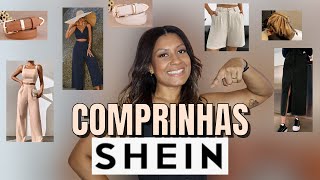 COMPRINHAS SHEIN  CONJUNTOS DE VERÃO  SAIA MIDI JEANS PRETA  BOLSA METALIZADA  SHORT DE LINHO [upl. by Ardnaz]