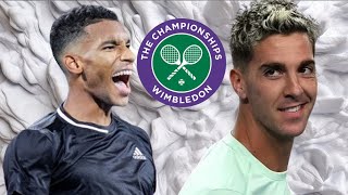 Felix AugerAliassime VS Thanasi Kokkinakis  Wimbledon 2024 [upl. by Adai301]