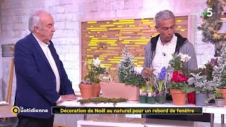 Décoration de Noël au naturel pour un rebord de fenêtre  La Quotidienne [upl. by Otrevogir]