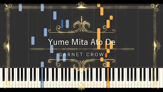 GARNET CROW  Yume Mita Ato De 夢みたあとで  Synthesia Sheet Music MIDI [upl. by Adirehs]