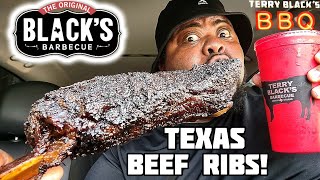 TRYING TERRY BLACKS BBQ🐄 BEST BEEF RIBS IN MY CITY 🤔 [upl. by Kehsihba342]