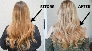 How to Neutralize Brassy Hair to a Gorgeous Blonde [upl. by Onfroi]