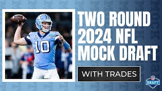 2 ROUND 2024 NFL Mock Draft WITH TRADES  2024 NFL Mock Draft [upl. by Asiel]