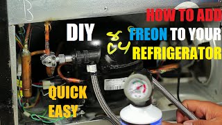 How to Add Freon To Your Refrigerator 134a [upl. by Japeth]