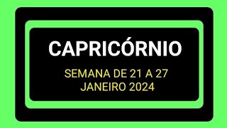 CAPRICÓRNIO ♑️ SEMANA DE 21 A 27 DE JANEIRO DE 2024 3 ACONTECIMENTOS [upl. by Alathia]