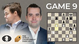 FIDE World Chess Championship Game 9  Carlsen vs Nepo [upl. by Areek]