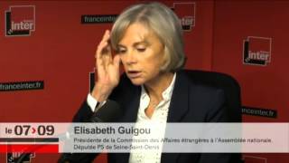 Elisabeth Guigou  quotNous sommes inquiets pour Hervé Gourdelquot [upl. by Enelra]