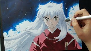 Speed Drawing  InuYasha [upl. by Rabka808]