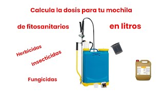 Cálculo de dosis para productos fitosanitarios en litros [upl. by Euk]