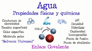 💧El agua propiedades Físicas y Químicas💥 Fácil y Rápido  FÍSICA  QUÍMICA [upl. by Ennairrek489]