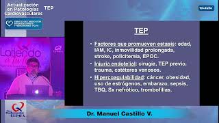 Clases 2024 Tromboembolismo Pulmonar  Dr Manuel Castillo [upl. by Serrano175]