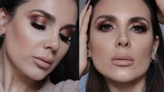 GOLD BRONZE MAKEUP TUTORIAL  ALI ANDREEA [upl. by Assilav]