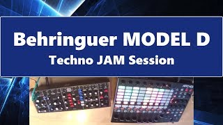 Behringer MODEL D Techno DemoJAM Session 2018 [upl. by Mikkanen461]