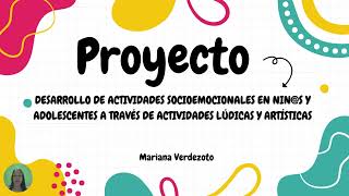 DESARROLLO DE ACTIVIDADES SOCIOEMOCIONALES EN NINS Y ADOLESCENTES [upl. by Katherina]