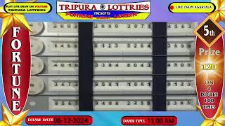 Tripura Fortune Lottery Live Morning draw On 06122024 At 1100 AM Live From Agartala [upl. by Savill444]