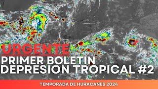 🔴URGENTE🔴PRIMER BOLETIN SOBRE LA DEPRESION TROPICAL 2 CON VIGILANCIA DE HURACAN PARA LAS ANTILLAS [upl. by Adur]